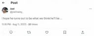 Hockey fan commented on the post on Twitter